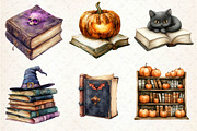Halloween Books Clipart PNG, an Illustration by Dream Creation (Thumbnail 7 of 7)