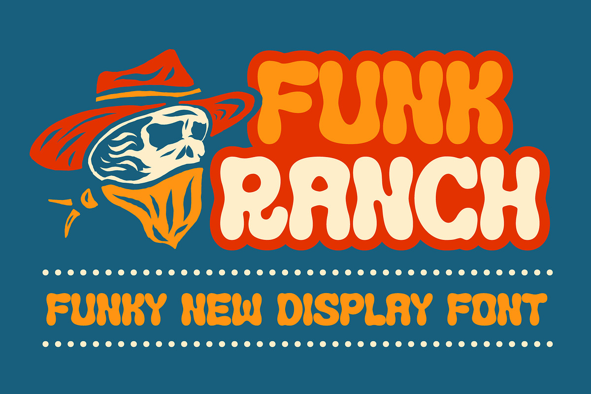 Funk Ranch Display Font, a Font by Brethrendesignco