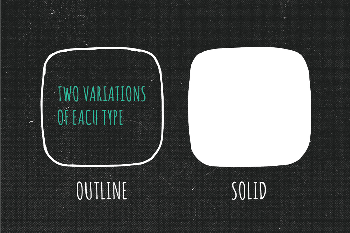 Hand drawn vector shapes preview 3
