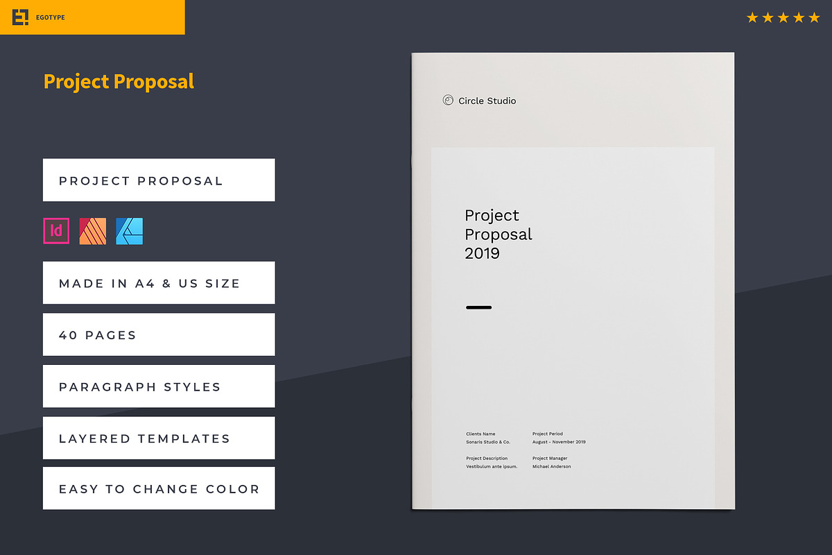Circle Project Proposal, a Brochure Template by Egotype (Photo 1 of 25)