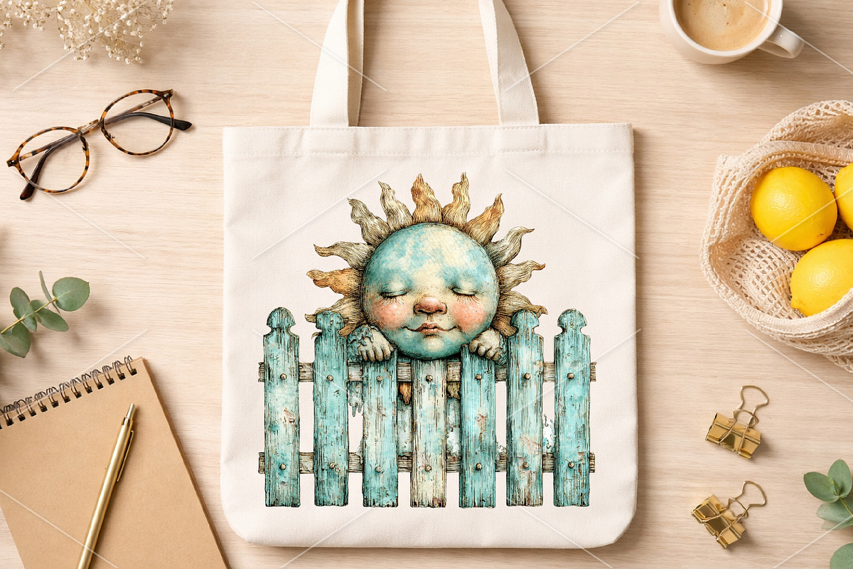 Whimsical Summer Funny Fence Clipart, an Illustration by Canvas Craft (Photo 6 of 7)