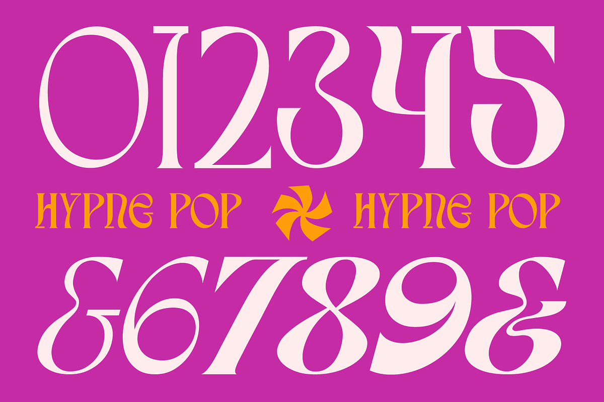 Hypne Pop Display Font, a Serif Font by Sitintahitam (Photo 8 of 10)