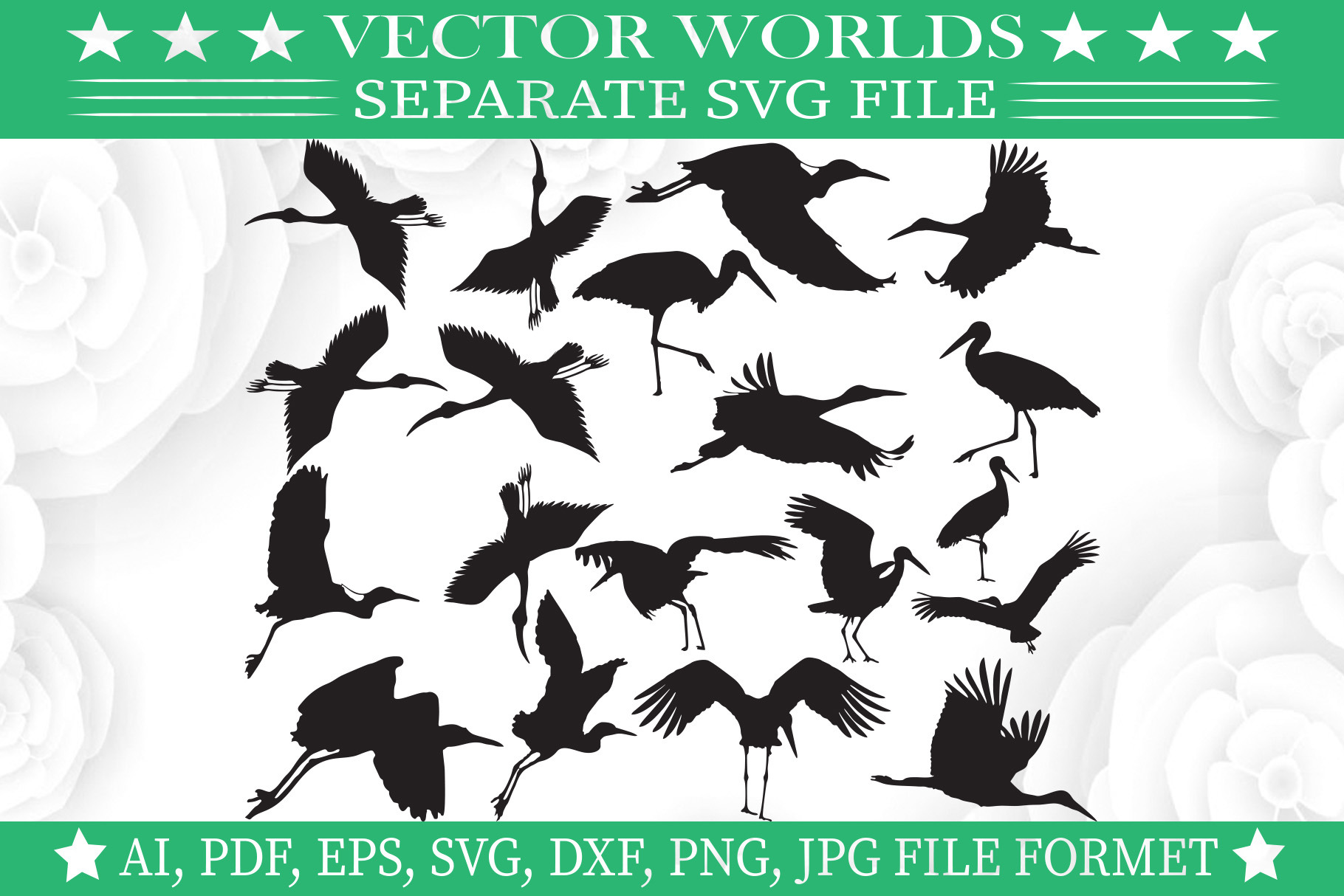 Stork Svg, Bird, Birds Svg, an Object Graphic by VectorWorlds