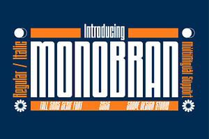 Monobran - Tall Sans Serif Font