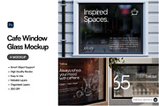 Cafe Window Glass Mockup, an Advertising Mockup by SLAB! Design (Thumbnail 1 of 6)