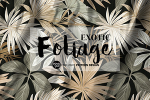 Exotic Foliage Print Pattern