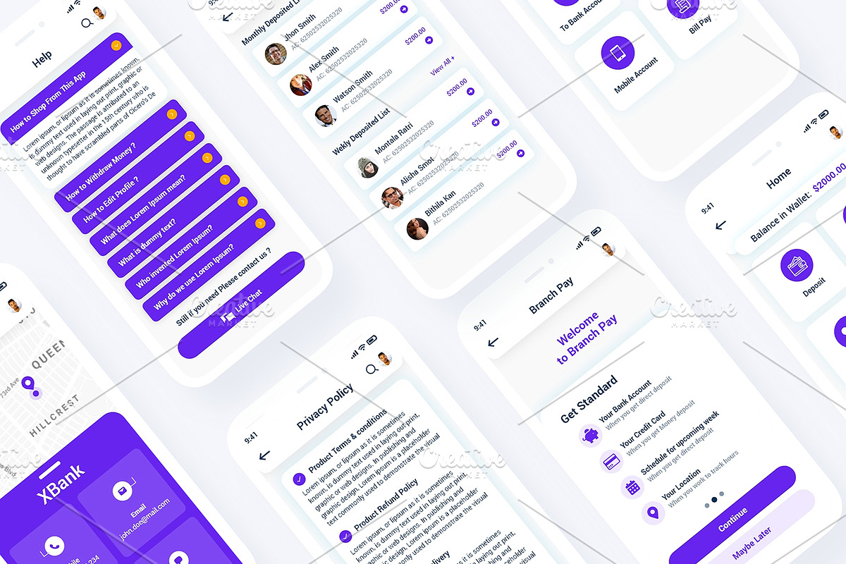 SBank Banking Wallet App UI Kit, an App Template by RiveupDigital (Photo 6 of 7)