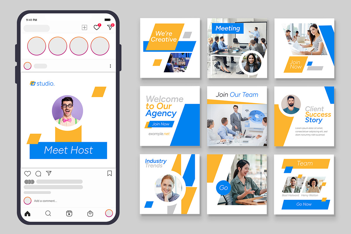 Corporate Social Media Post Template, an UI Kit Template by CreativeShaper (Photo 1 of 3)