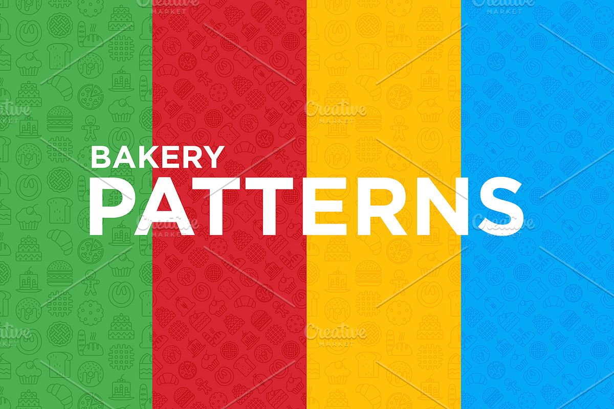Bakery Patterns Collection, a Pattern Graphic by Alex Blogoodf (Photo 6 of 8)