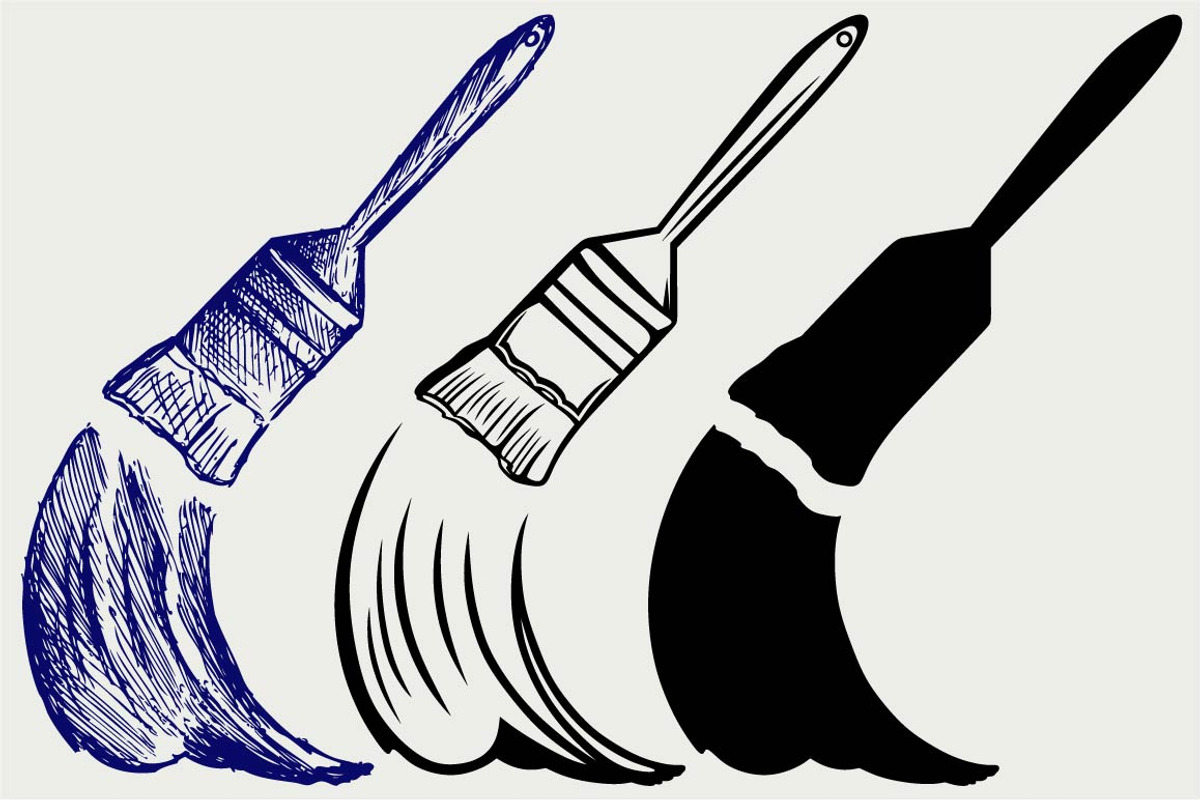 Brush and paint SVG, an Outline Icon by LineworkStock