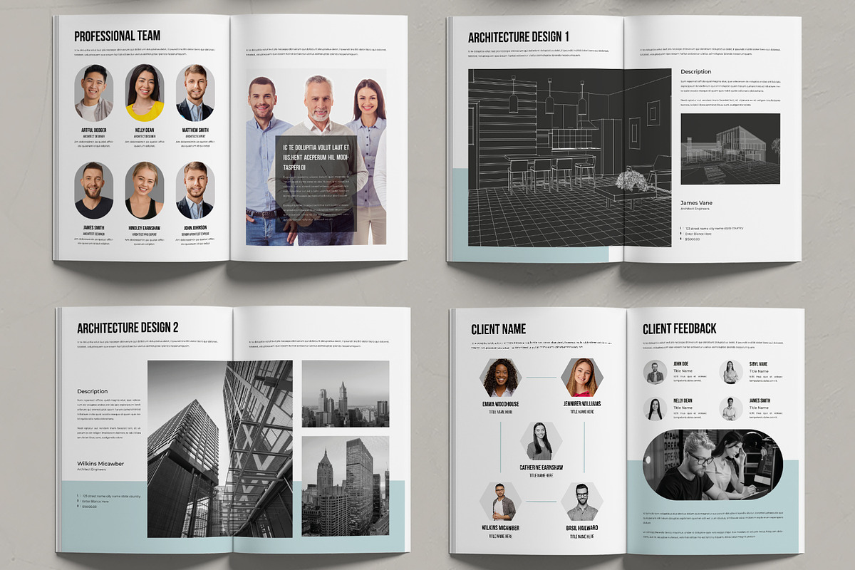 Architecture Portfolio Layout, a Brochure Template by MightyDesign (Photo 3 of 6)