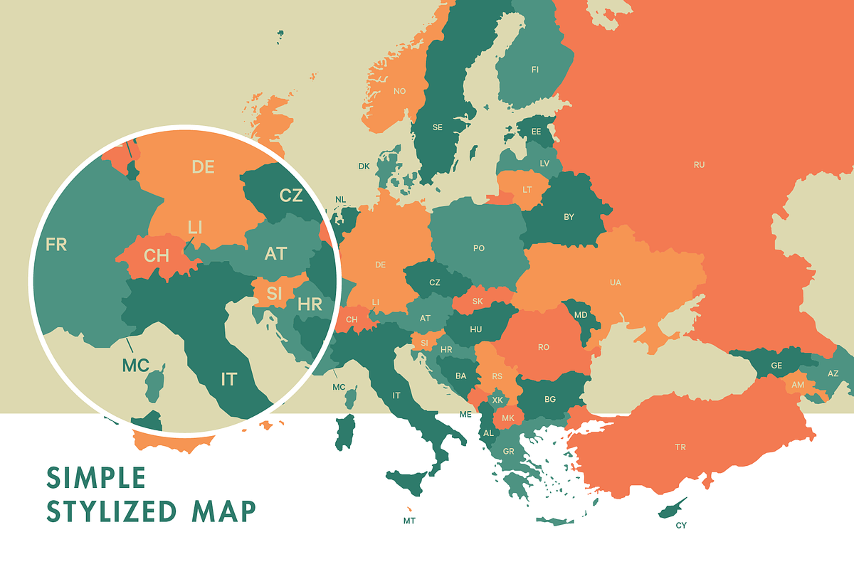 Europe Vector Map, a Graphic by Ben Buysse (Photo 2 of 4)