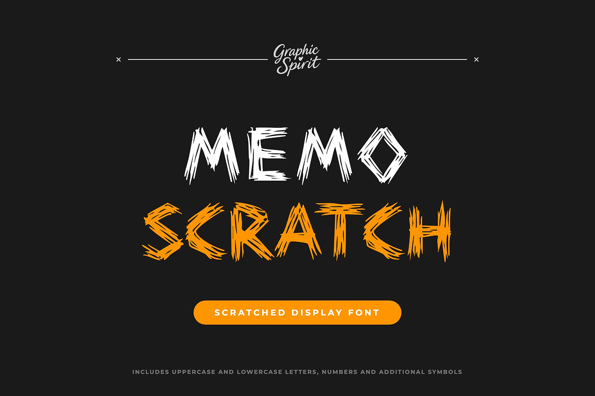 Memo Scratch Decorative Font, a Handwritten Font by Graphic Spirit (Photo 1 of 8)