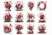 Whimsical Summer Flowers Clipart, an Illustration by Libby Wishes (Thumbnail 5 of 6)