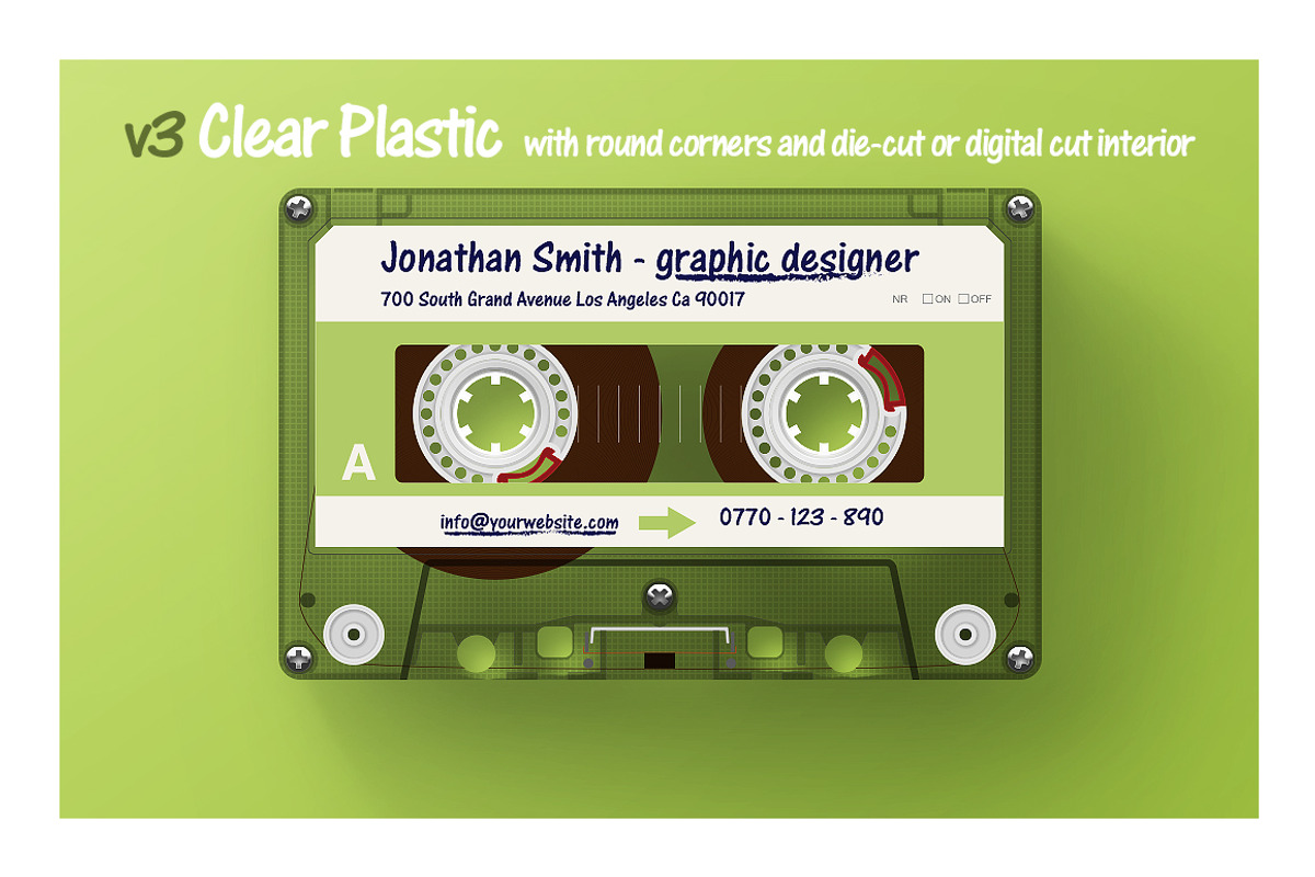 Mixtape Business Card, a Business Card Template by FlatlineRo (Photo 3 of 3)