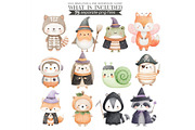 Cute Halloween Clipart, an Illustration by CharmClipart (Thumbnail 4 of 8)