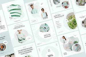 Selesta Mint Social Templates