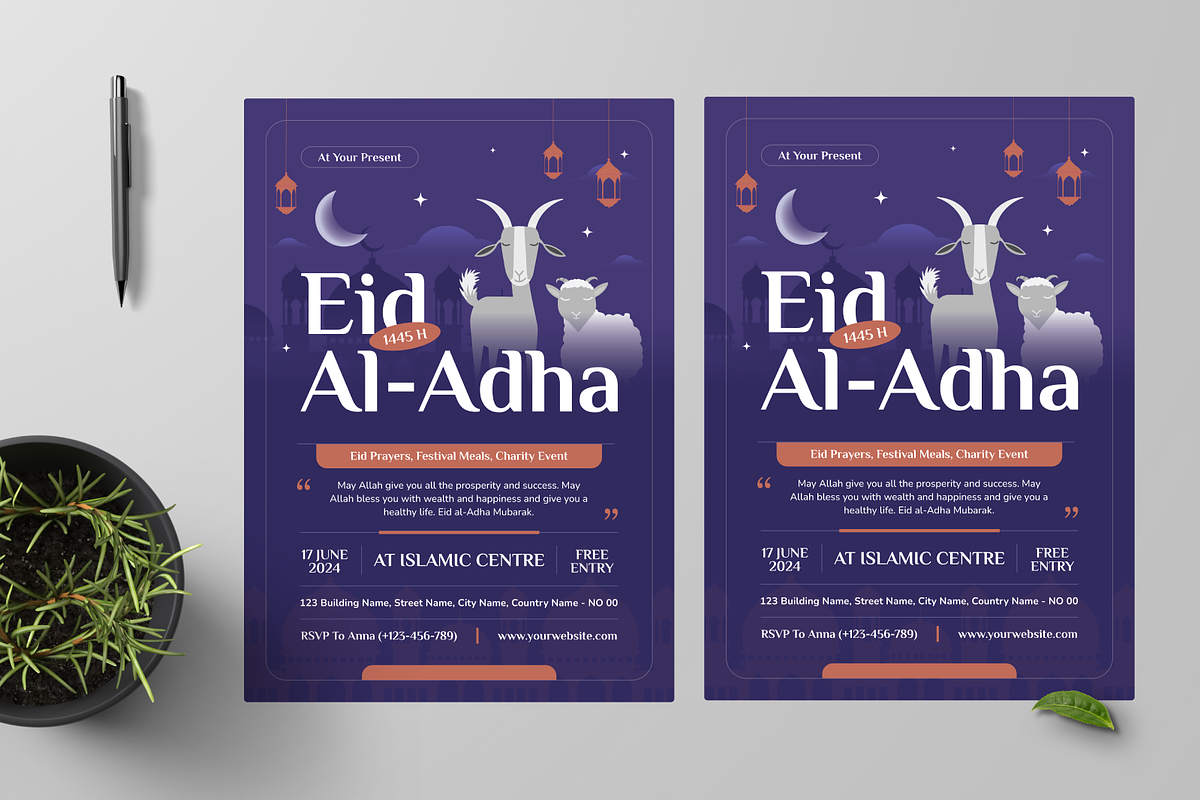 Eid Al Adha Flyer, a Flyer Template by Annora Studio (Photo 2 of 5)
