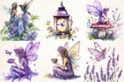 Magical Garden & Purple Fairy Clipar, an Illustration by DreamCafeArt (Thumbnail 2 of 5)