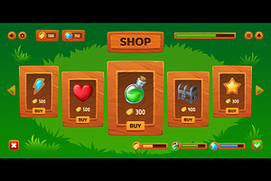 Game shop interface windows