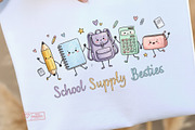 School Supply Besties Clipart Bundle, a Seasonal Illustration by Tanya Kart (Thumbnail 4 of 10)