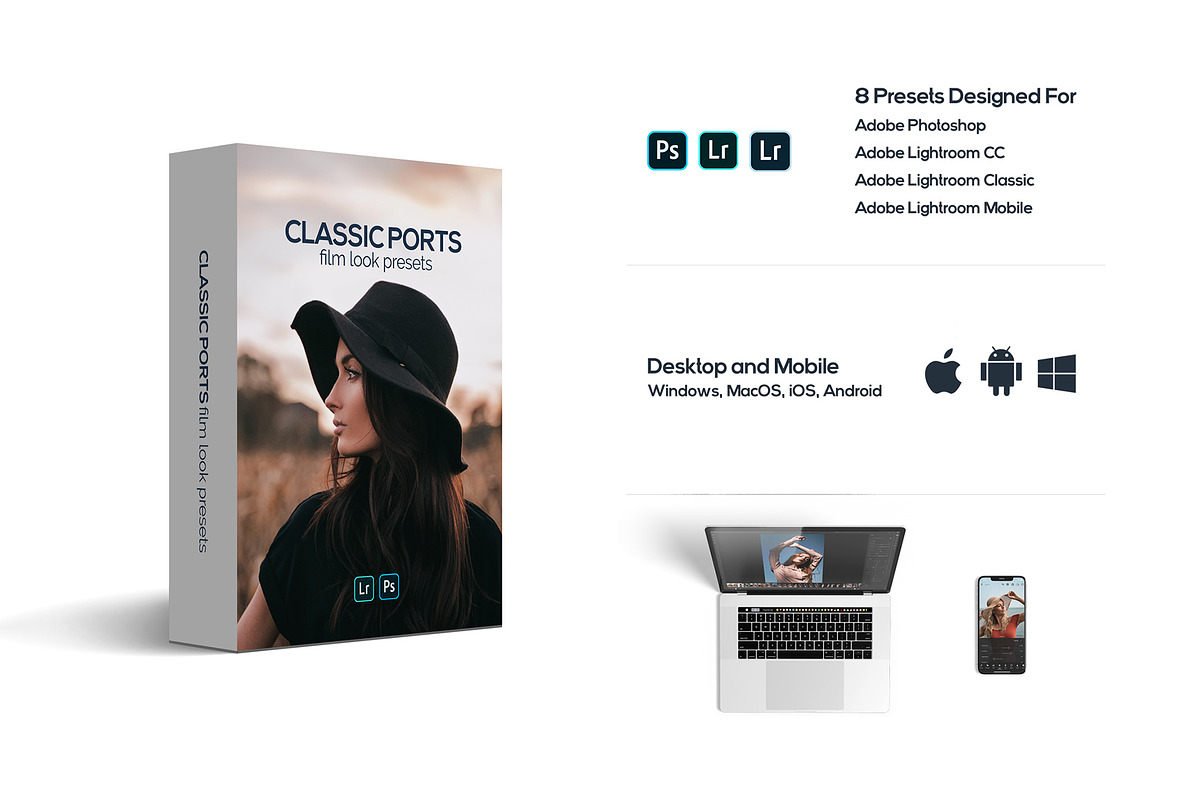 8 Portrait Film Look Presets, a Layer Style Add-On by ZedProMedia (Photo 9 of 9)