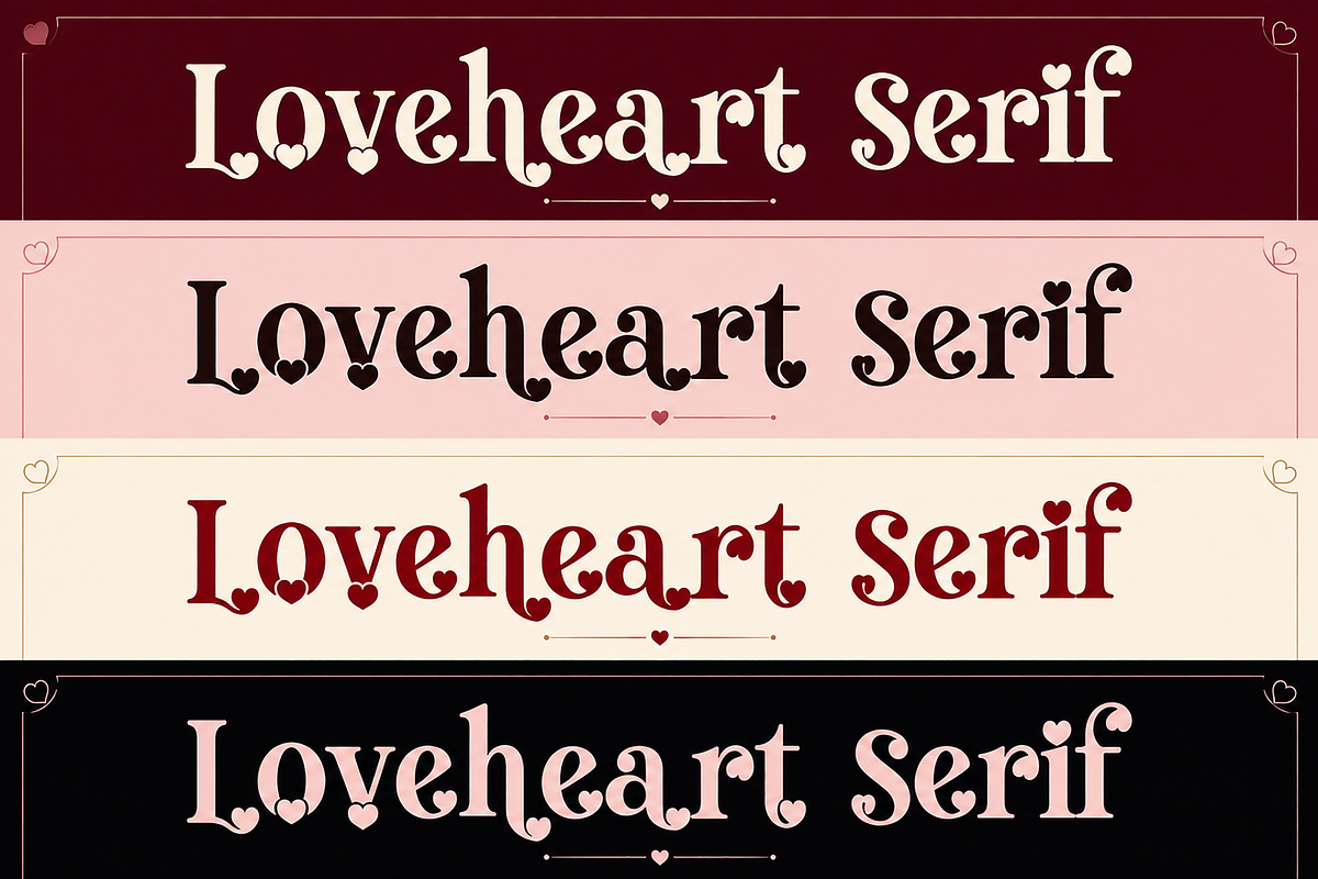 Loveheart Serif, a Serif Font by Wow Magic (Photo 5 of 6)
