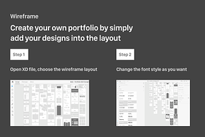 UI UX Design Portfolio Wireframe