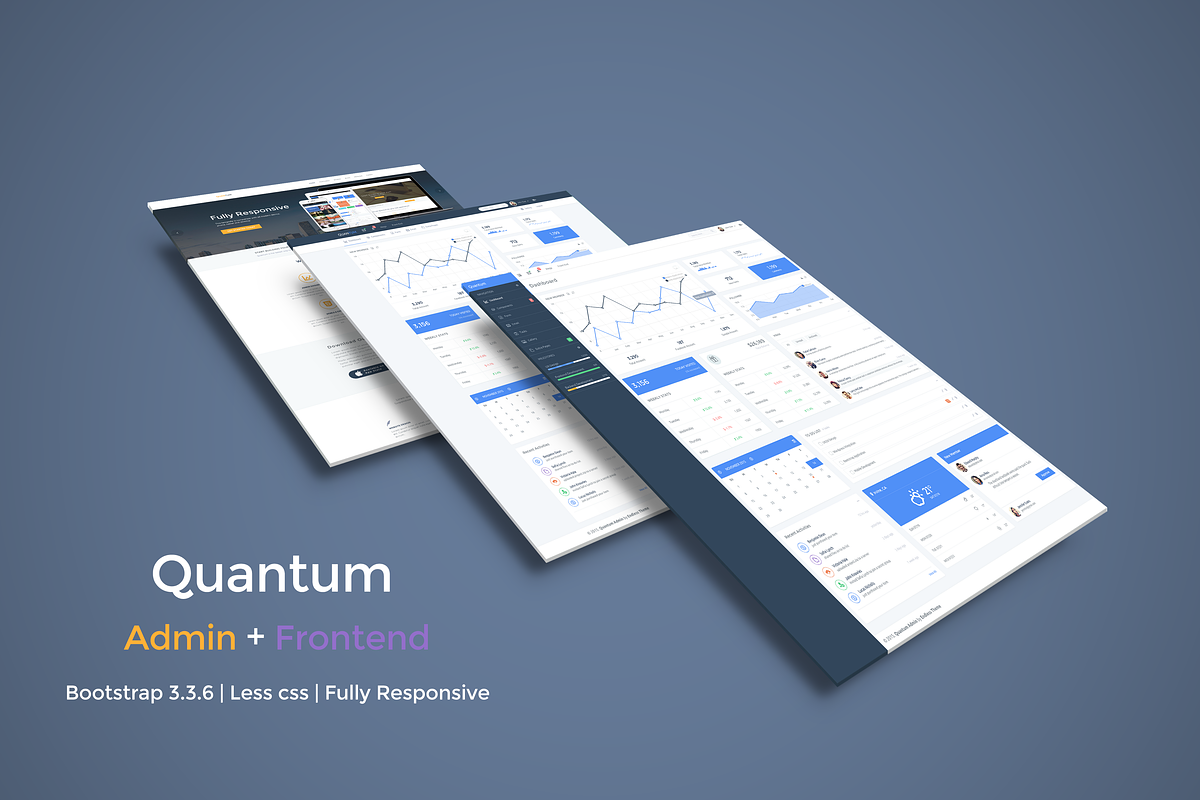 Quantum - Admin + Frontend, a Bootstrap Template by Endless (Photo 1 of 2)