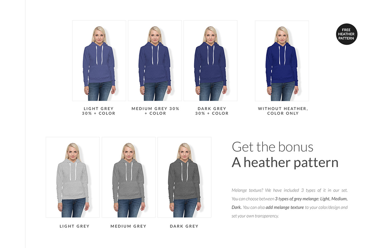 Women Hoodie Mock-ups Set FREE DEMO, a Books & Magazine Mockup by Apparel_Mockups (Photo 14 of 28)