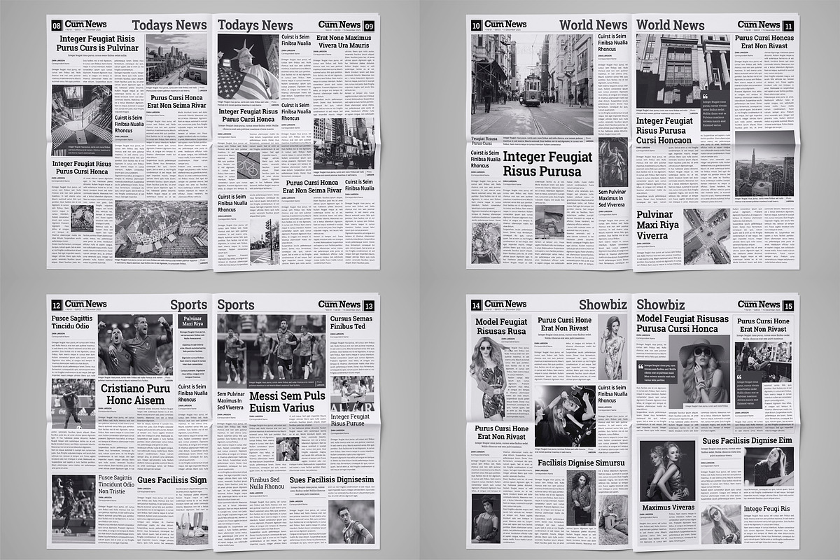 Newspaper Design Bundle - 6 in One, a Magazine Template by Miyaji75 (Photo 13 of 13)