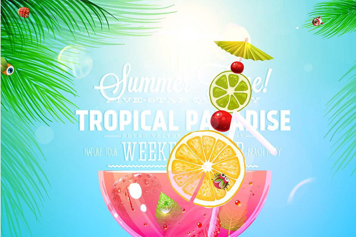 100+ Summer Backgrounds. Vector, a Food Illustration by Anna Ozerina (Photo 12 of 35)