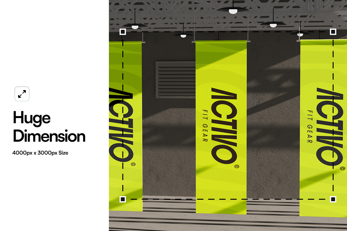 Exhibition Flag Mockup, an Advertising Mockup by SLAB! Design (Photo 2 of 7)