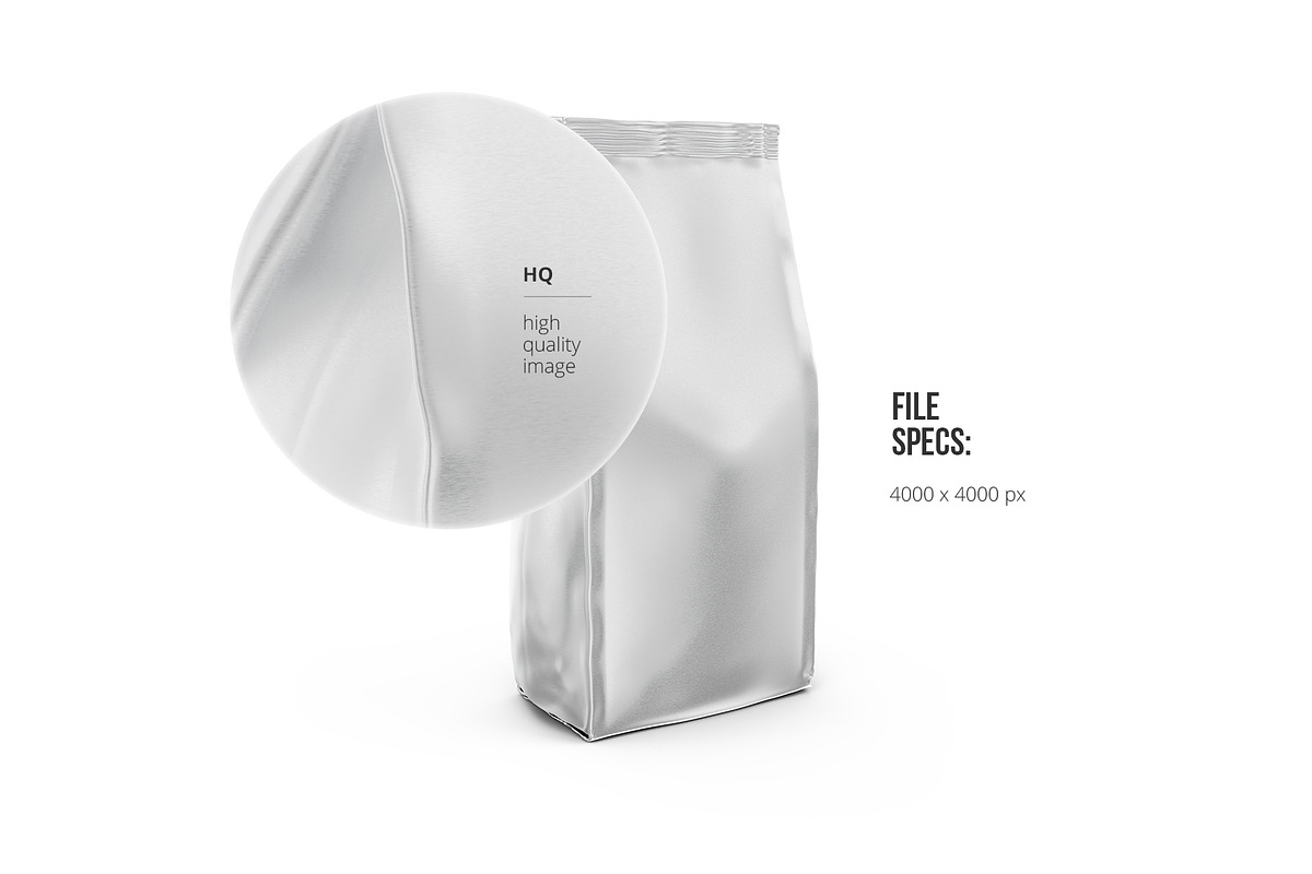 Coffee Pouch Mockup Front 3/4 View, a Packaging Mockup by easymock (Photo 2 of 5)