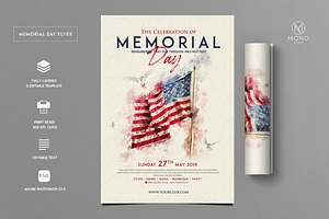 Memorial Day Flyer, a Flyer Template by monogrph