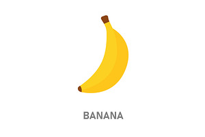 Banana fruit. Yellow tropical fruit, a Food Illustration by GraphiShop
