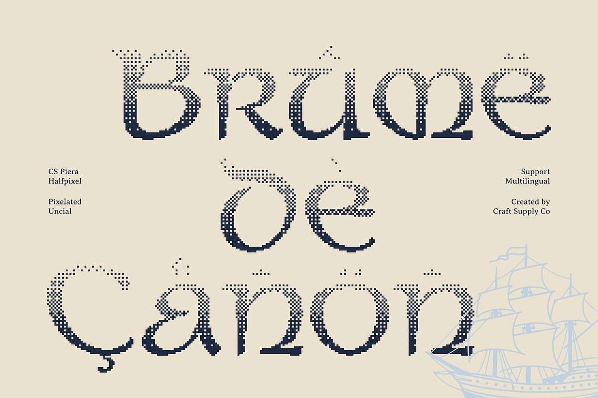 CS Piera Halfpixel, a Sans Serif Font by Craft Supply Co. (Photo 7 of 8)