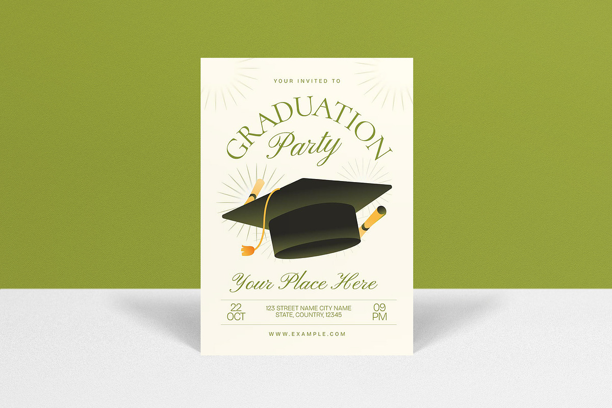 Graduation Party Invitation, an Invitation Template by graphicook (Photo 1 of 3)