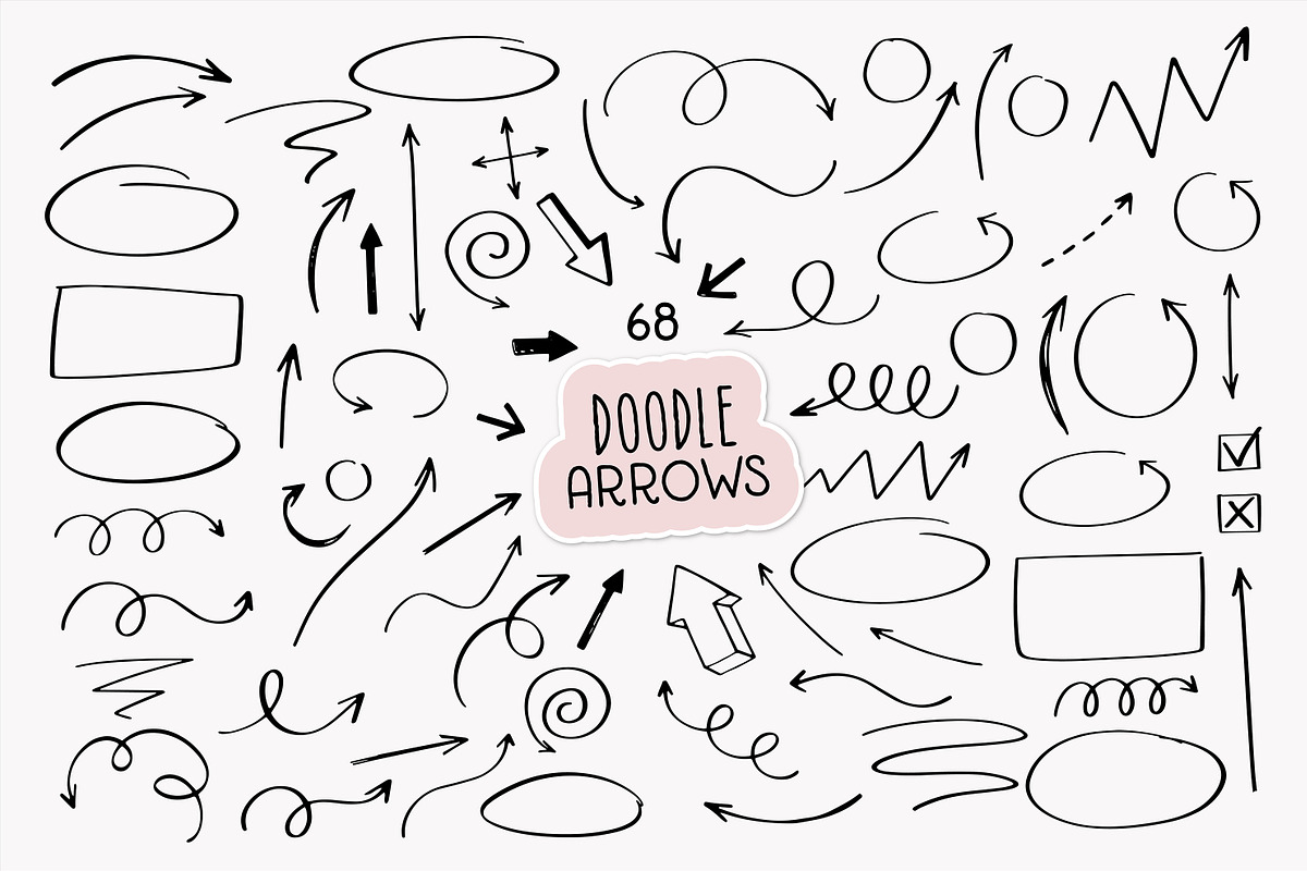 Hand Drawn Arrows and Elements, a Decorative Illustration by Point and Poem
