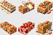 Granola Bar Watercolor Clipart, an Illustration by Black Bird Studio (Thumbnail 5 of 6)