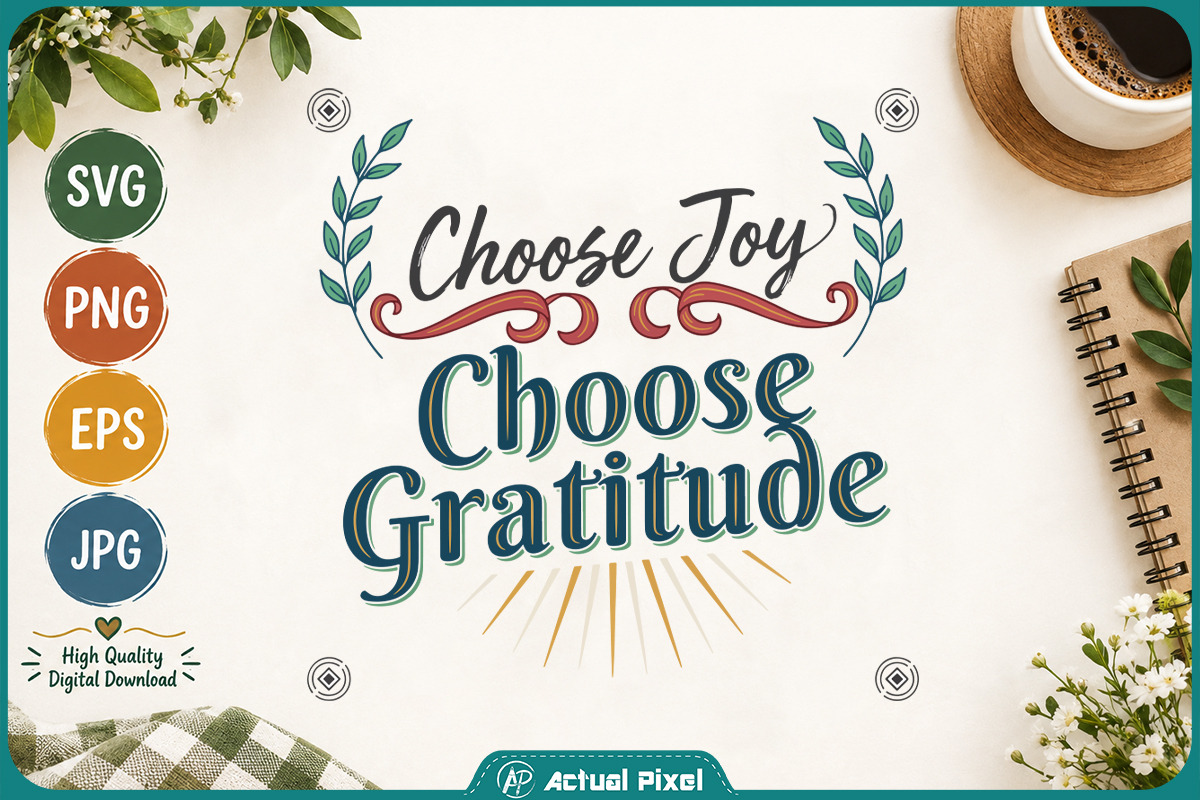 Gratitude Quotes Bundle, a Decorative Illustration by Actual Pixel (Photo 3 of 22)