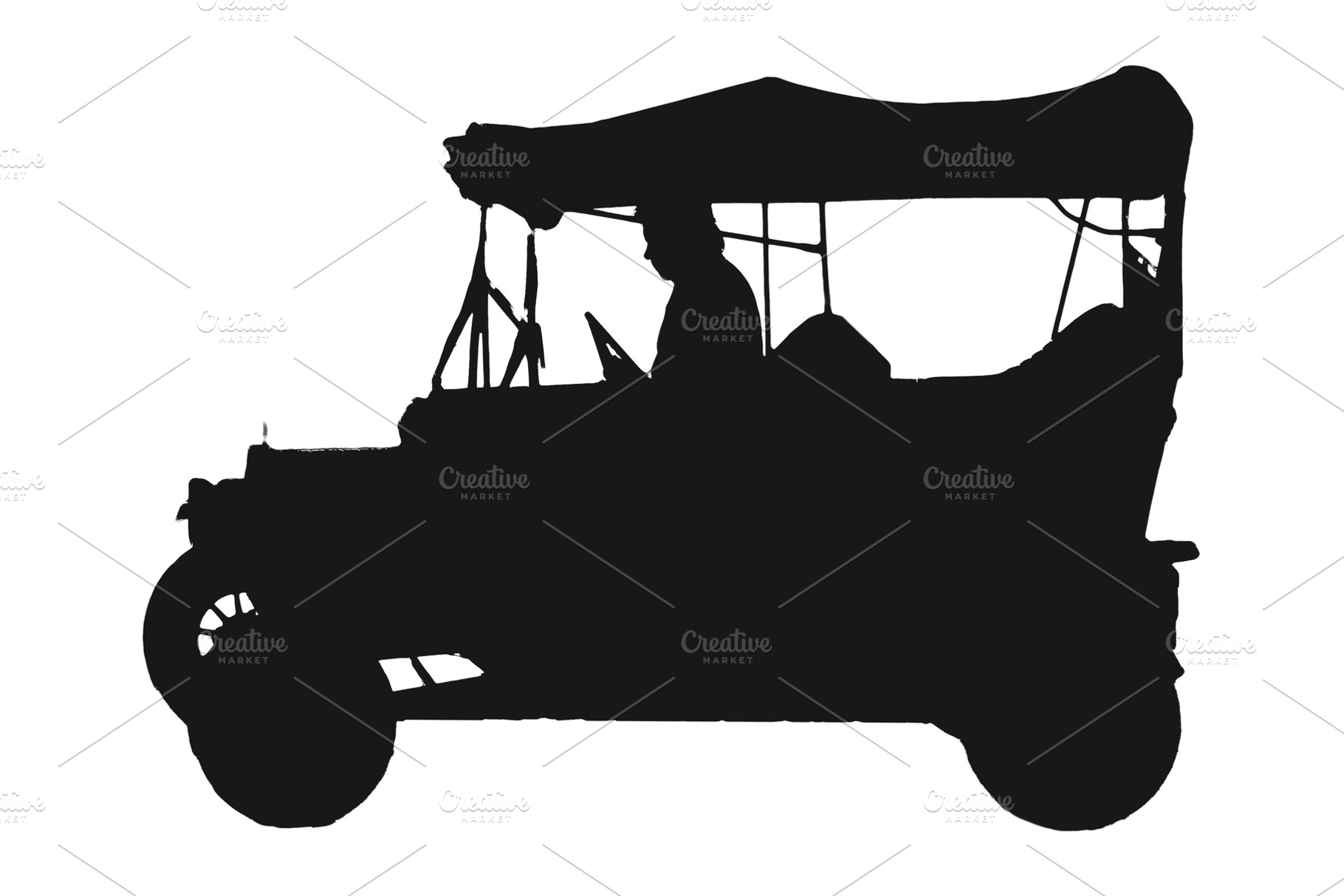 Vintage style vehicle isolated graphic, a Photo by DanFLCreativo