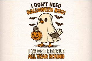 Funny Halloween Silly Goose PNG, an Illustration by Craft Nest