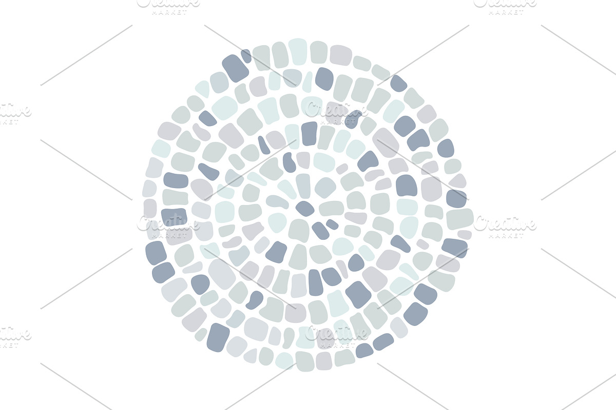 Antique stone circle mosaic pattern, a Texture Graphic by Elena Pimukova (Photo 4 of 4)