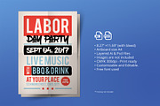 Labor Day Poster/ Flyer 01, a Flyer Template by Juru Rancang Graphic (Thumbnail 1 of 2)