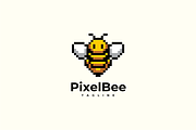 Pixel Bee Logo Template, a Branding & Logo Template by johnkent (Thumbnail 1 of 3)