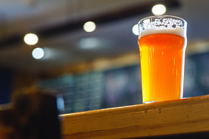 Pale ale in a pub stock photo containing alcohol and ale