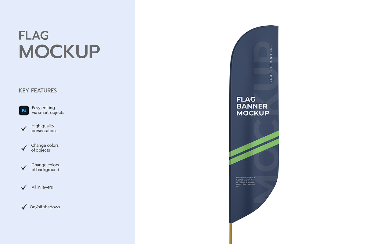 Feather Flag Banner Mockup, a Product Mockup by graphypix (Photo 2 of 4)