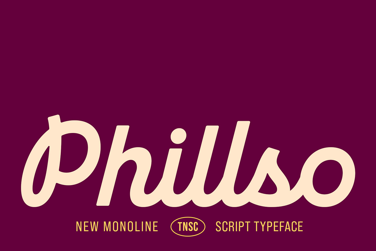 TNSC Phillso - Monoline Script, a Script Font by The Native Saint Club (Photo 1 of 14)