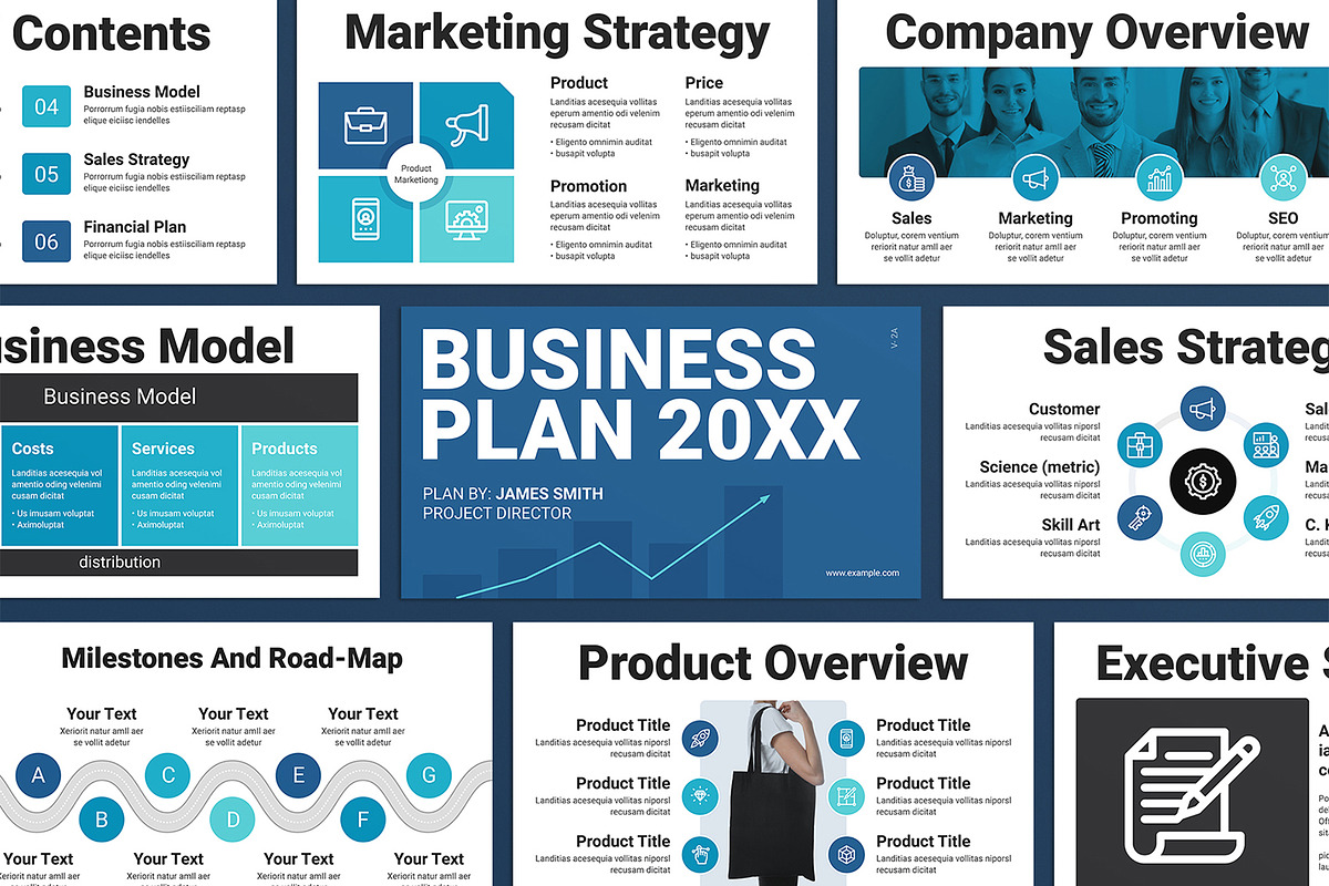 Business Plan Presentation Template, a Presentation Template by E-Type (Photo 1 of 5)